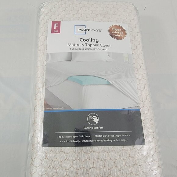 Mainstays COOLING Copper Infused Fabric Mattress Topper Cover – Full Size - Picture 10 of 14